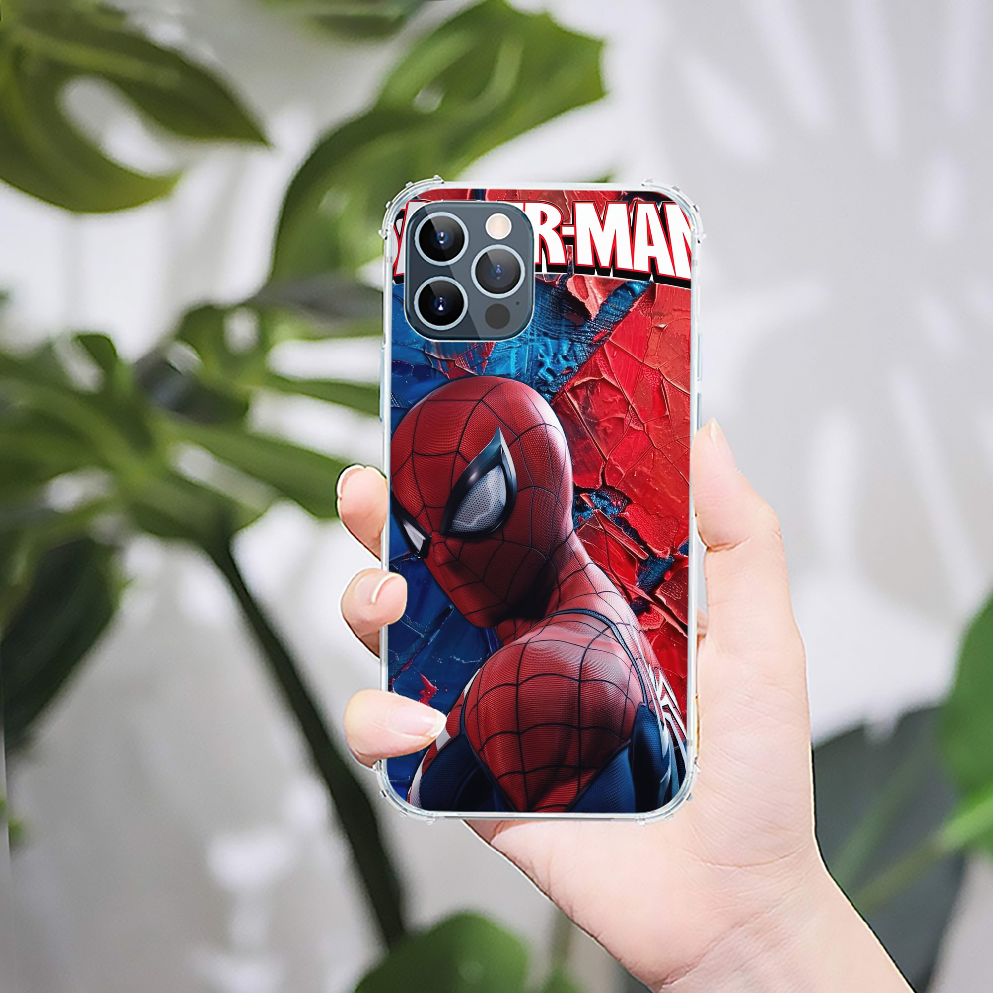 （画像用） Spider Man スパイダーマン 【iPhone 12シリーズ対応】透明スマホケース（クリアソフトケース）